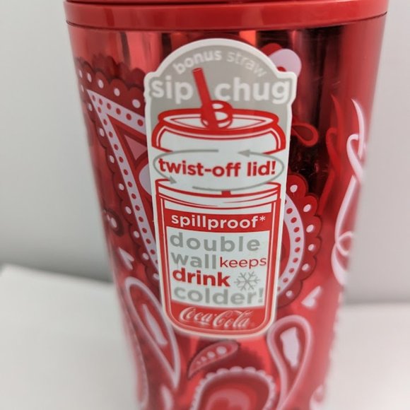 Cool Gear Coca-Cola Coke Reusable Travel Cup Spill Proof - Picture 3 of 6